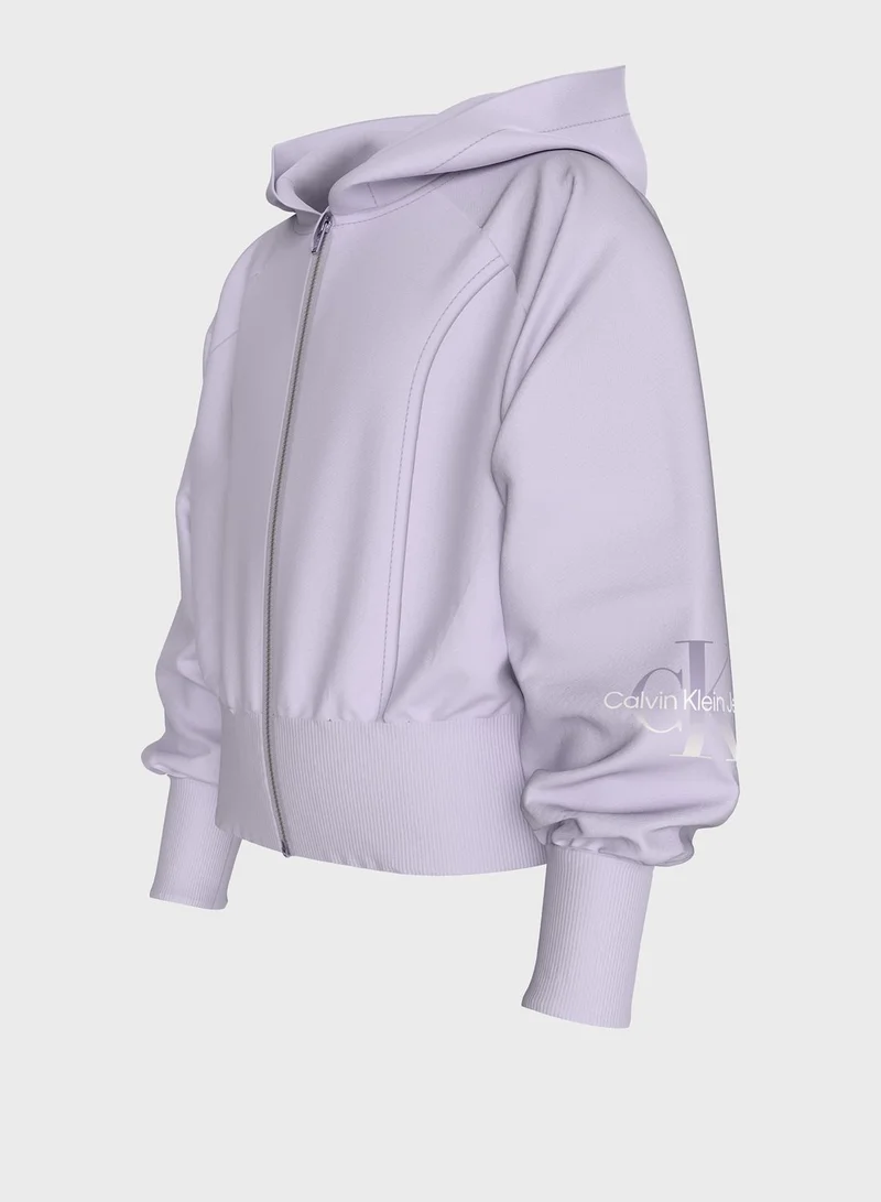 Calvin Klein Jeans Youth Essential Zip Through Hoodie