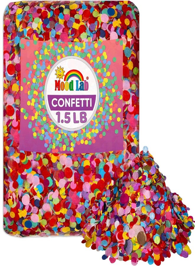 Mood Lab Multicolor Confetti - Mexican Colorful Party Confetti - 1.5 LBs/680 grams - Round Tissue Confetti - Image 1