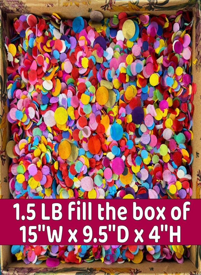 Mood Lab Multicolor Confetti - Mexican Colorful Party Confetti - 1.5 LBs/680 grams - Round Tissue Confetti - Image 4