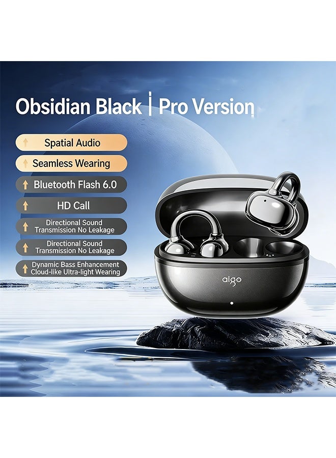 aigo Clip-on Bluetooth Earphones 2026 New Model - Ultra-long Battery Life, Large Capacity, Wireless Sports Air Bone Conduction - Men and Women - Image 1