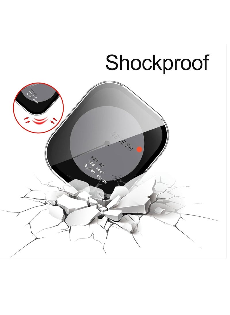 Generic - Case Compatible with CMF by Nothing Watch Pro, Full Coverage Slim Hard Case Protective Bumper Built-in Tempered Glass Screen Protector Shell for CMF by Nothing Watch Pro (Transparent) - Image 1
