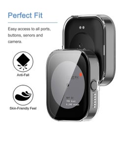 Generic Case Compatible with CMF by Nothing Watch Pro, Full Coverage Slim Hard Case Protective Bumper Built-in Tempered Glass Screen Protector Shell for CMF by Nothing Watch Pro (Transparent)  - Image 3