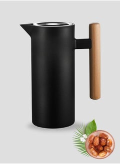 Maria Modern Vacuum Jug Flask Thermos with Push-Button 1.0L Plastic Coffee & Tea Flask, Keeps Drinks Warm for Up to 24 Hours  - Image 1