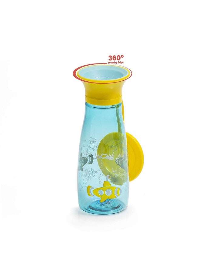 WOW GEAR Wow Cup Mini 360 Sippy Cup, 12 oz, 2 Pack (Aruba Blue/Keylime Green) - Image 2