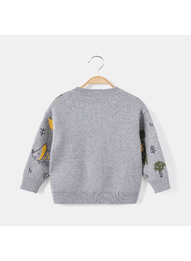 Boys' Baby Autumn Fashion Stylish Sweater Jacket Toddler Casual Knitted Sweater - Image 4