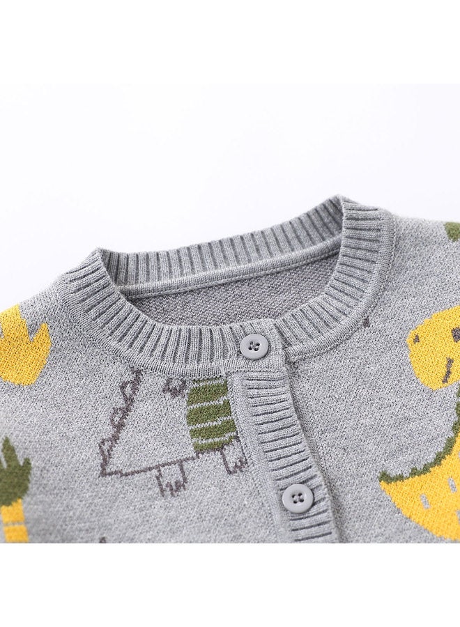 Boys' Baby Autumn Fashion Stylish Sweater Jacket Toddler Casual Knitted Sweater - Image 5