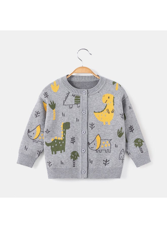 Boys' Baby Autumn Fashion Stylish Sweater Jacket Toddler Casual Knitted Sweater - Image 3