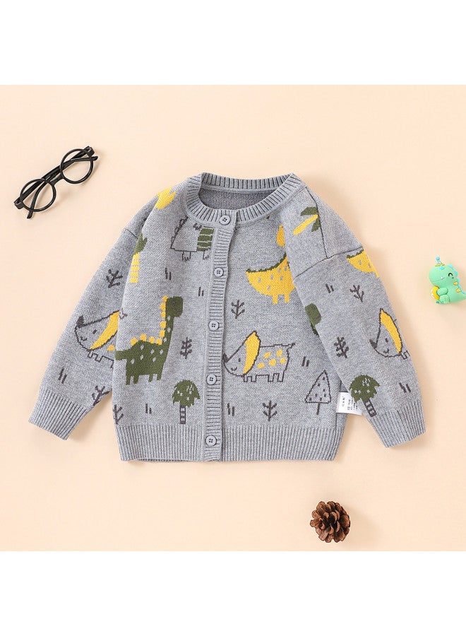 Boys' Baby Autumn Fashion Stylish Sweater Jacket Toddler Casual Knitted Sweater - Image 2