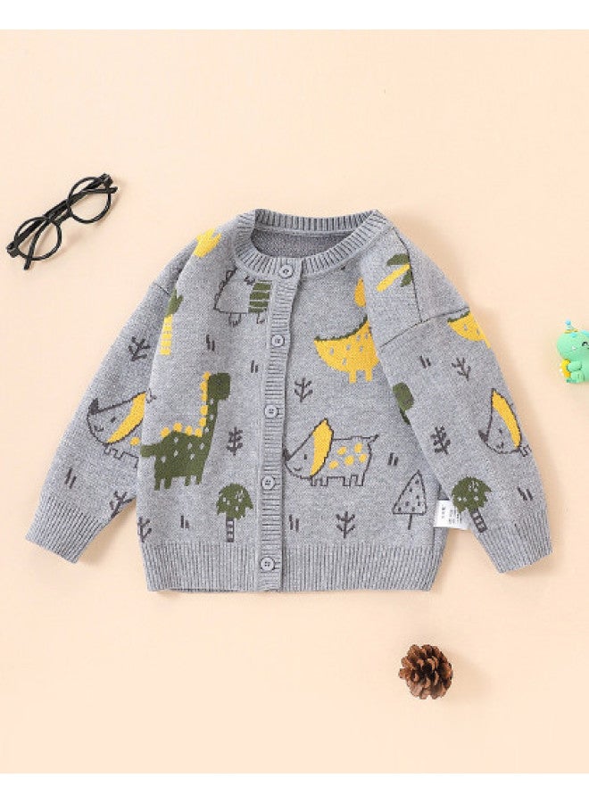 Boys' Baby Autumn Fashion Stylish Sweater Jacket Toddler Casual Knitted Sweater - Image 1