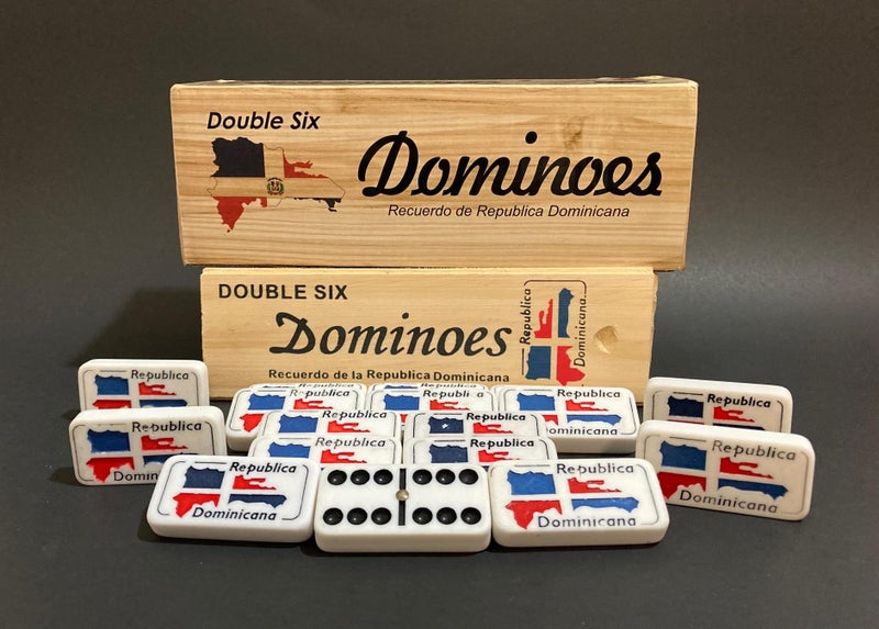 PRK 14 Dominican Republic Dominoes Double Six Novelty Set with Dominican Republic Flag Design - Ideal for Parties 1 Set med Size Domino - Image 5
