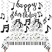 Civaner 40 Pieces Music Theme Party Decorations Set Include Music Latex Foil Balloons Note Hanging Swirls Happy Birthday Banner and Disposable Note Tablecloth for Birthday Wedding Party Supplies - Image 3