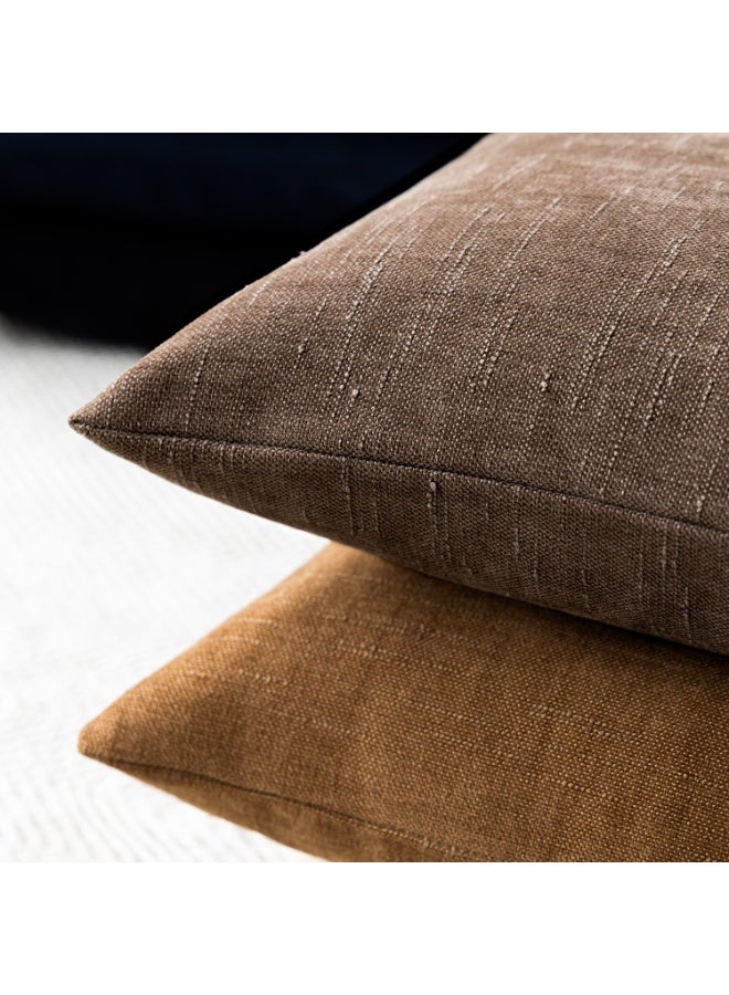 Cushion Cover 45 x 45 cm, Set of 2 Chocolate Chenille Cushion Covers, Sofa Cushion Covers, Neutral Design, Soft Luxurious Decorative Cushion for Chair, Couch, Bed, Bedroom, Home Decoration - Image 5