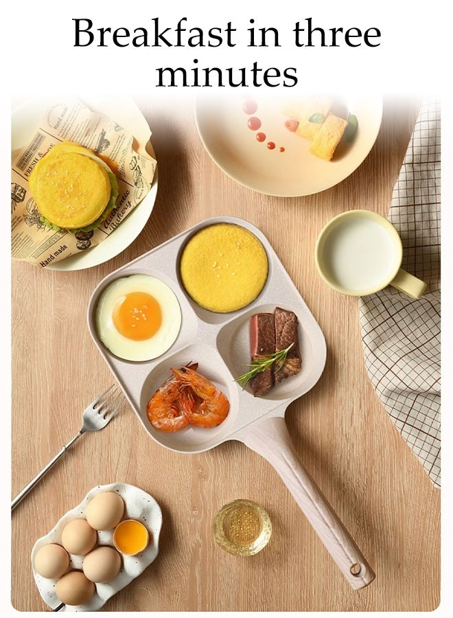 DUNISO Egg Frying Pan,4-Cup Nonstick Granite Omelette Skillet, Multifunctional Breakfast Egg Pan,Easy to Clean,Suitable for Gas Stove & Induction Cooker - Image 3