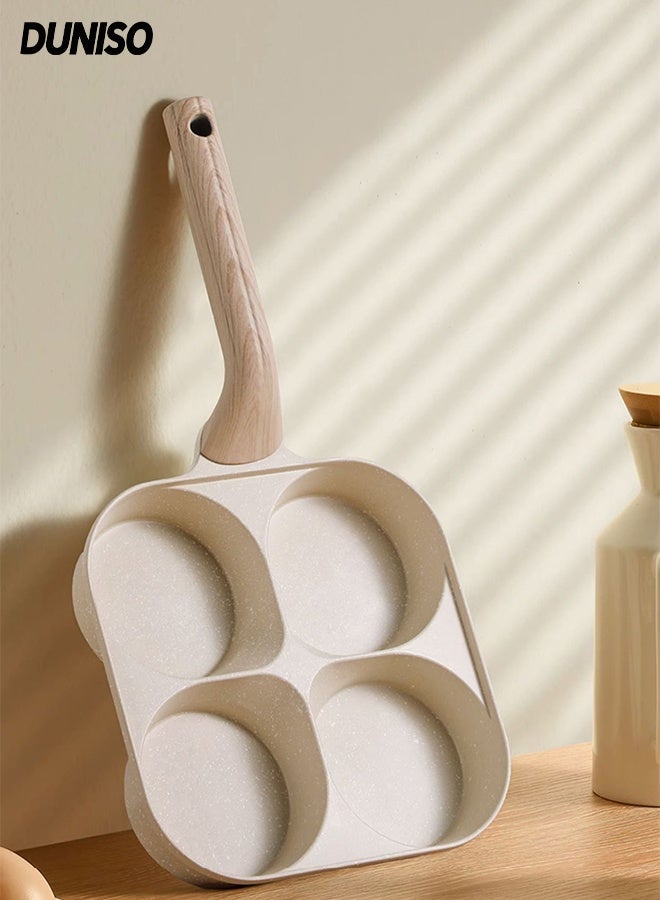 DUNISO Egg Frying Pan,4-Cup Nonstick Granite Omelette Skillet, Multifunctional Breakfast Egg Pan,Easy to Clean,Suitable for Gas Stove & Induction Cooker - Image 1