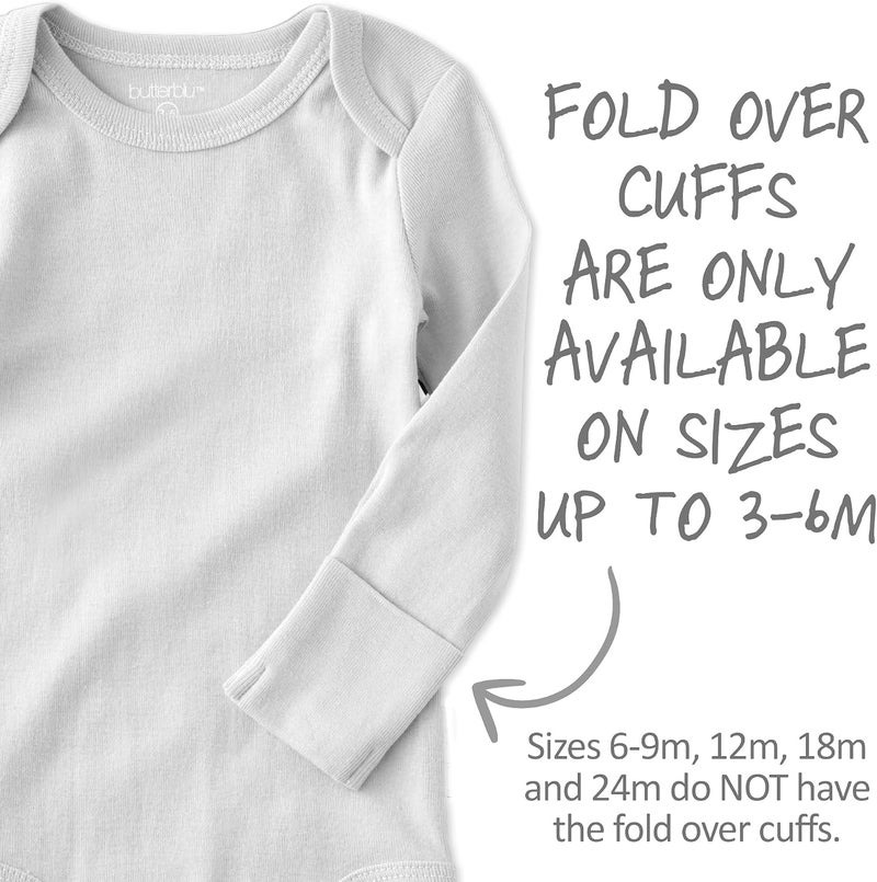 Butterblu unisex-baby Blake 5-pack Long Sleeve Bodysuits​ 100% Organic Cotton Clothes for Newborn and Baby Girls, Boys, Unisex​ - Image 4