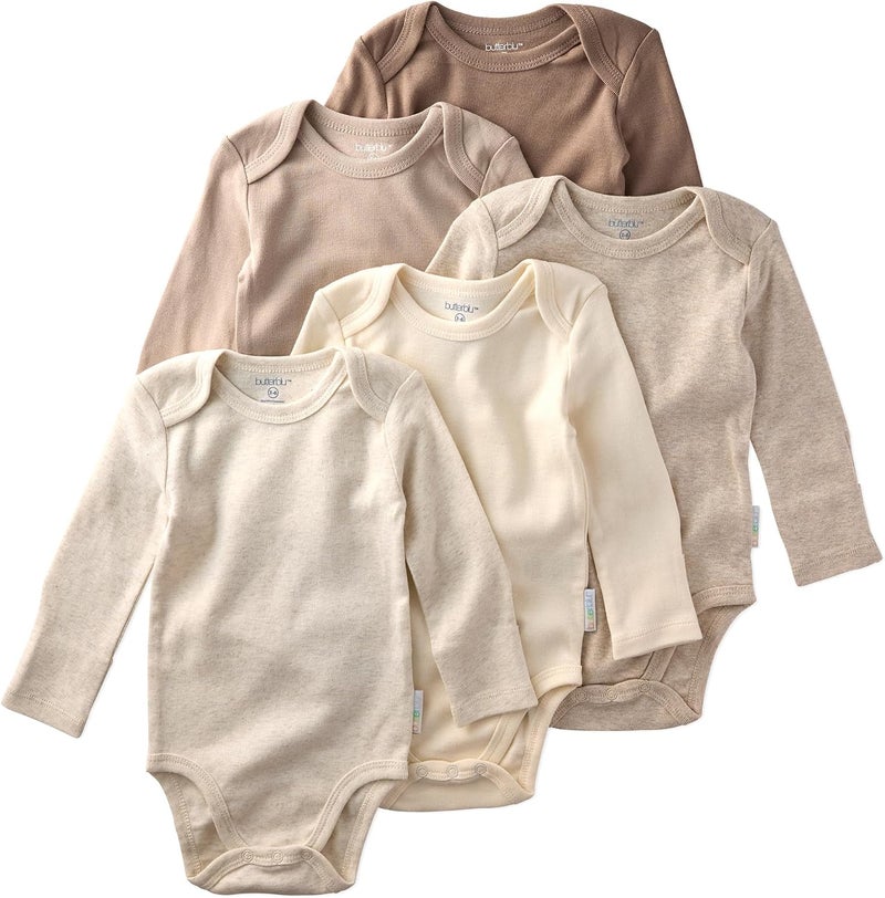Butterblu unisex-baby Blake 5-pack Long Sleeve Bodysuits​ 100% Organic Cotton Clothes for Newborn and Baby Girls, Boys, Unisex​ - Image 1