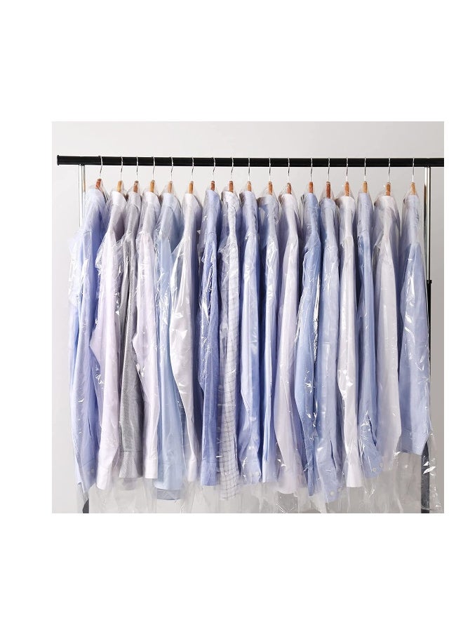 Generic 50Pcs Garment Bags Clear Clothing Dust Cover Hanging Closet Storage Bags Shoulder Protectors Cover Shield for Home Closet 60x100cm  - Image 2