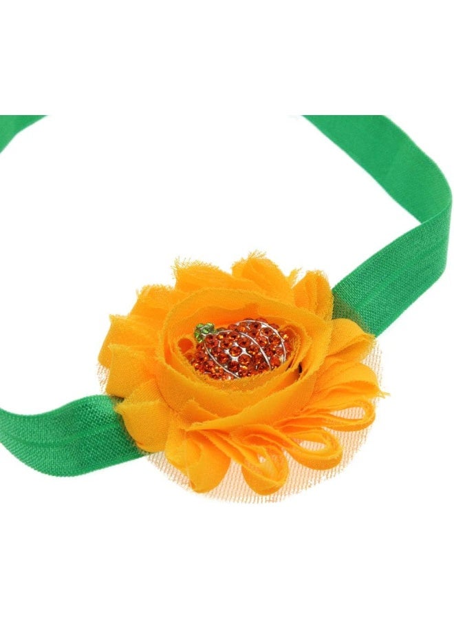 LD DRESS 3pcs/Set Newborn Baby Toddler Girls Cute Halloween Pumpkin Headdress Elastic Hair Band Accessories  - Image 4