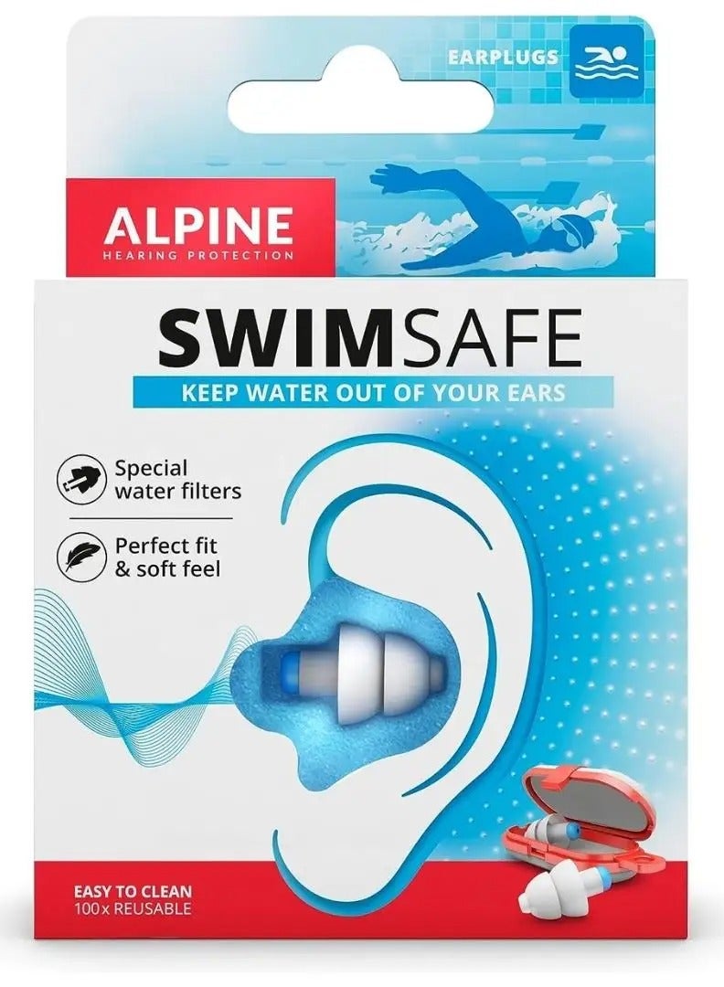 Alpine Swimsafe Swimming Earplugs - 1 Pair