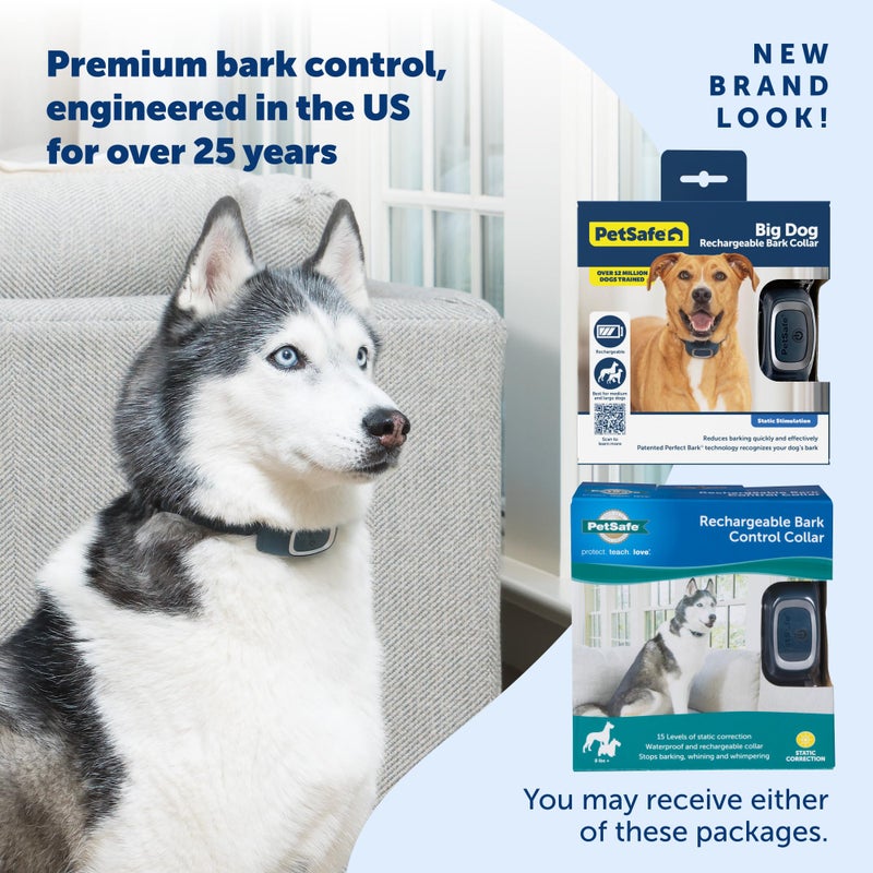 PetSafe Rechargeable Bark Collar, 15 Levels of Automatically Adjusting Static Correction - Rechargeable, Waterproof - Reduces Barking and Whining - for Small, Medium, and Large Dogs Over 8 lb - Image 2