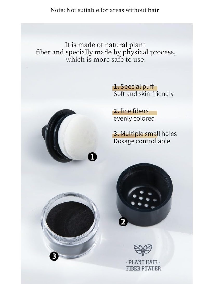 Natural Plant-Based Hair Fiber Powder for Enhancing Sparse Areas, Volumizing Thin Hair, Waterproof & Windproof, Suitable for All Hair Types, 100% Plant Fibers, Promotes a Fuller Hair Appearance(0.18oz) - Image 5
