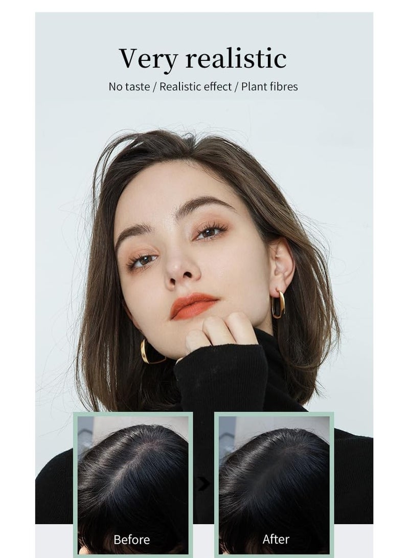 Natural Plant-Based Hair Fiber Powder for Enhancing Sparse Areas, Volumizing Thin Hair, Waterproof & Windproof, Suitable for All Hair Types, 100% Plant Fibers, Promotes a Fuller Hair Appearance(0.18oz) - Image 3