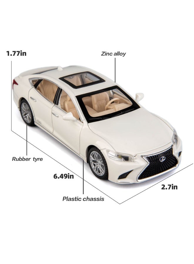 ليكساس 1/32 لوكسوس LS500ه سبائك سحب العودة سيارة لعب مع الصوت والضوء - نموذج سيارة معدنية فاخرة هدية للأطفال الأولاد والفتيات - Image 3