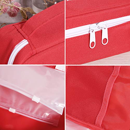 Ellsang First Aid Bags Empty, Portable Travel Medicine Bag for Camping Hiking Vehicle Motorcycle, Empty First Aid Bag for Home Emergency (Red) - Image 5