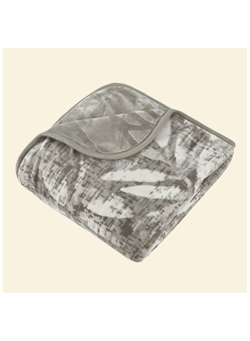 MORANO بطانية مورانو السحابية 220 × 240 سم قابلة للعكس من بوليستر فاخرة، مع تصميم مطبوع معقد من الأمام وتصميم بارز من الخلف، بطانية ناعمة دافئة مثقلة للمنزل والراحة - Image 2