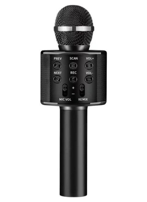 Karaoke Wireless Microphone for Kids Toddler Microphone Mic Speaker Machine for Kids Party with LED Lights, Magic Sounds, Vocal Remover Compatible with iPhone, Android, iPad, PC (Black)