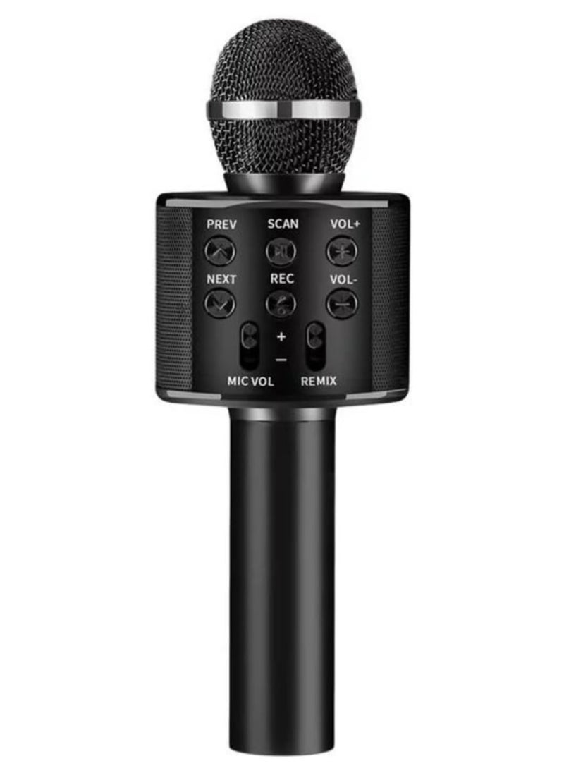 LIMITLESS Karaoke Wireless Microphone for Kids Toddler Microphone Mic Speaker Machine for Kids Party with LED Lights, Magic Sounds, Vocal Remover Compatible with iPhone, Android, iPad, PC (Black)  - Image 1