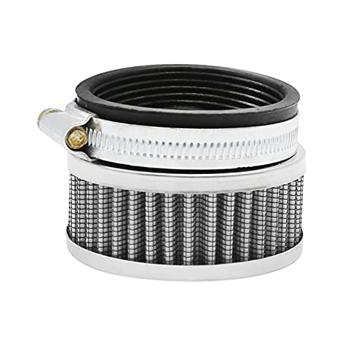 DUZFOREI 48mm-52mm Stainless Steel Air Intake Filter with Clamp Fits for Motorcycle Scooter (1) - Image 1