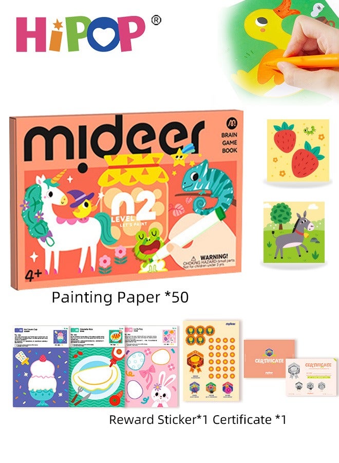 هيبوب كتب تلوين للأطفال من سن 4 سنوات فما فوق، كتاب تلوين للأطفال الصغار، هدايا حفلات للأطفال، كتب نشاط للأطفال مع ملصقات وشهادات لجوائز حفلات أعياد الميلاد، هدايا للصفوف الدراسية، وأنشطة السفر. - Image 1