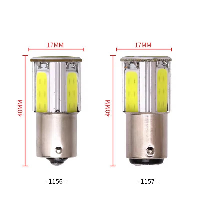 Motorcycle universal tail light brake light car tail light bulb brake light 12V double wire high and low foot bulb Yellow - Image 2
