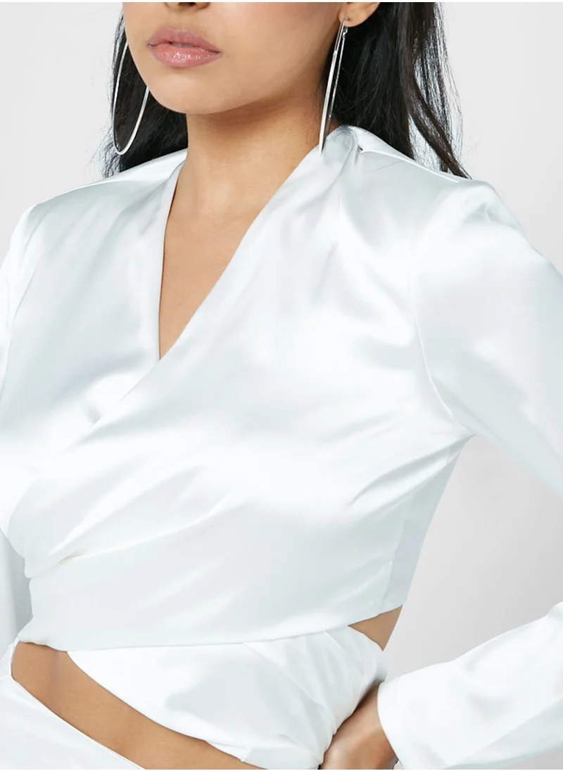 Amy Lynn Front Twist Tie Back Crop Top