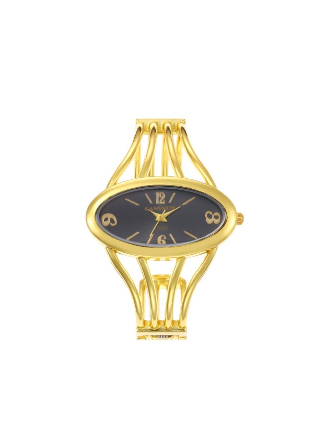 KUYING Horse Eye Shaped Oval Dial Women's Bracelet Watch