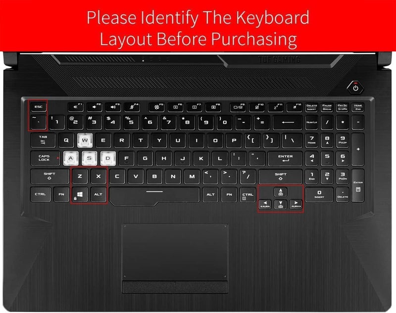 CASOSHIELD Keyboard Cover for ASUS TUF Gaming F15 FX506LH / A15 TUF506IU-ES74 TUF506IV-AS76 FA506IH-AS53, F17 A17 TUF706IU FX706LI-ES53 RS53 Keyboard Skin - Image 2