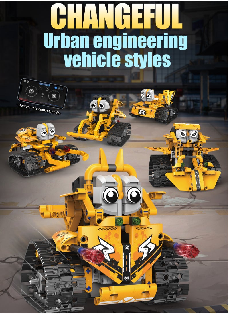 Generic - 5 in 1 of 2 Ways Control DlY Building Block Set Toys of Intelligent Robot Car - Image 1