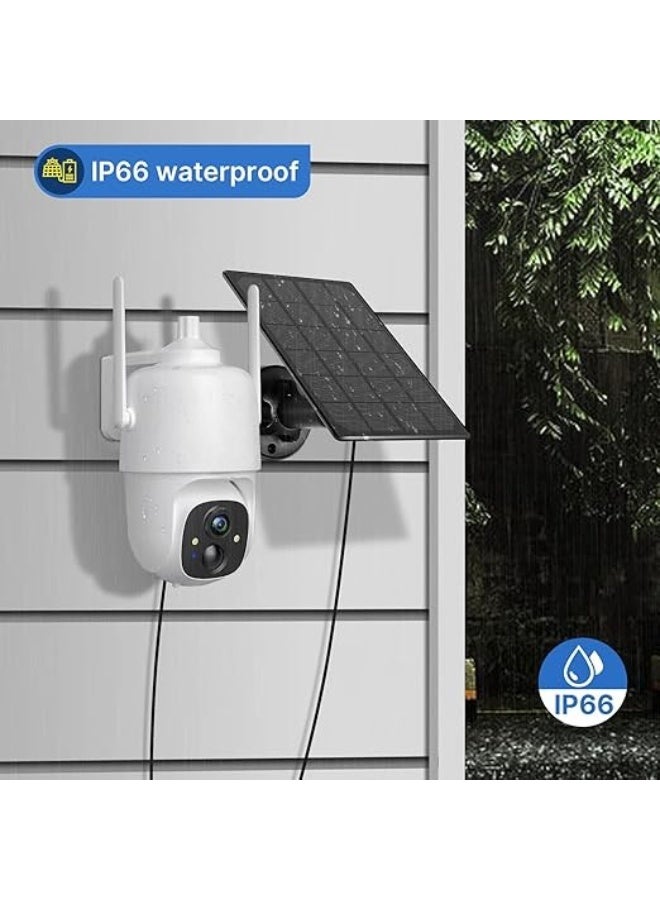 2X CQ1 Wireless Outdoor Security Cameras by Hiseeu – Solar WiFi Battery Powered, 3MP 360° PTZ, Two-Way Audio, Spotlights & Color Night Vision - Image 3