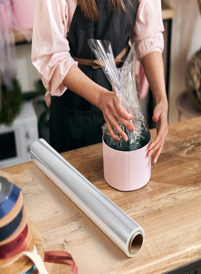 Giiffu Clear Cellophane Wrap Roll-Plastic Gift Wrapping Paper 148ft x 34 inches, Transparent Paper Wrap Roll 3 Mil Thick for Floral Bouquets, Flower Paper Wrapping for Hampers, Baskets, Treats, Arts & Crafts - Image 4