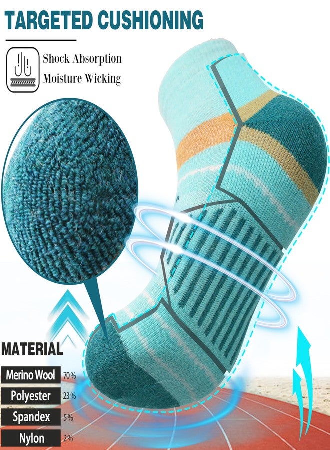 EBMORE جوارب إيبمور من صوف الميرينو، جوارب ضاغطة دافئة للمشي والجري في الشتاء، جوارب سميكة مبطنة ماصة للرطوبة، هدايا مثالية للنساء، 6 أزواج (ألوان متنوعة، مقاس كبير) - Image 3