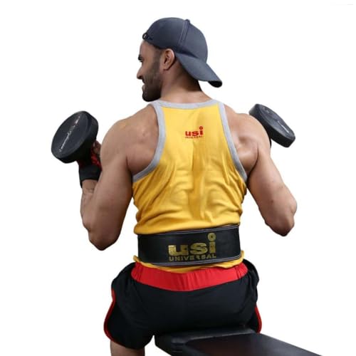 USI UNIVERSAL Weightlifting Belt, 790SL4 Leather Weight Lifting Belt, Leather & Metal Construction, Suede Leather Lining, 4" Weight Belt for Deadlift, Squat & Weightlifting for Men & Women (SIZE X-LARGE) - Image 5