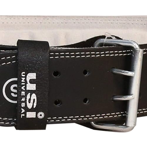 USI UNIVERSAL Weightlifting Belt, 790SL4 Leather Weight Lifting Belt, Leather & Metal Construction, Suede Leather Lining, 4" Weight Belt for Deadlift, Squat & Weightlifting for Men & Women (SIZE X-LARGE) - Image 3