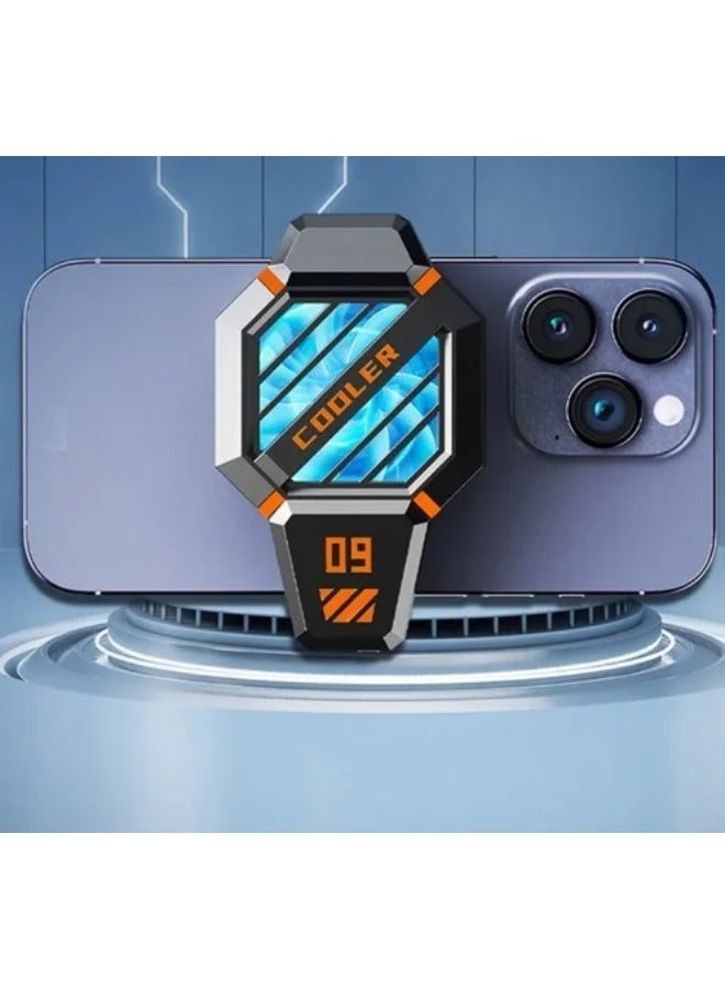 Mobile Phone Cooler for Gaming, Cell Phone Cooling Fan for iPhone Samsung Moto, Mobile Phone Cooler for Games and Movies, LED Temperature Display/USB Powered - Image 2