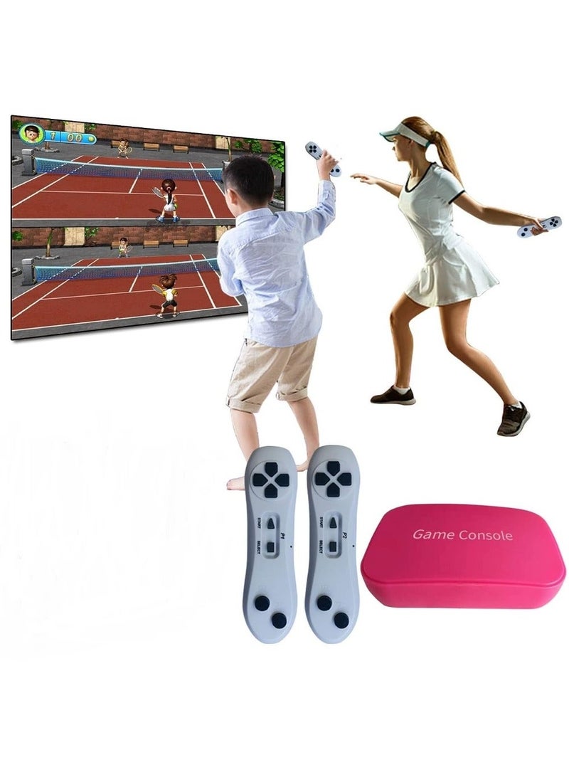 TV Game Console Built In 101 Games, Handheld Retro Video Game Machine With 2.4G Wireless Gamepad Somatosensory Control, HDMI USB Plug And Play, Home Interactive Puzzle Games, Red - Image 1