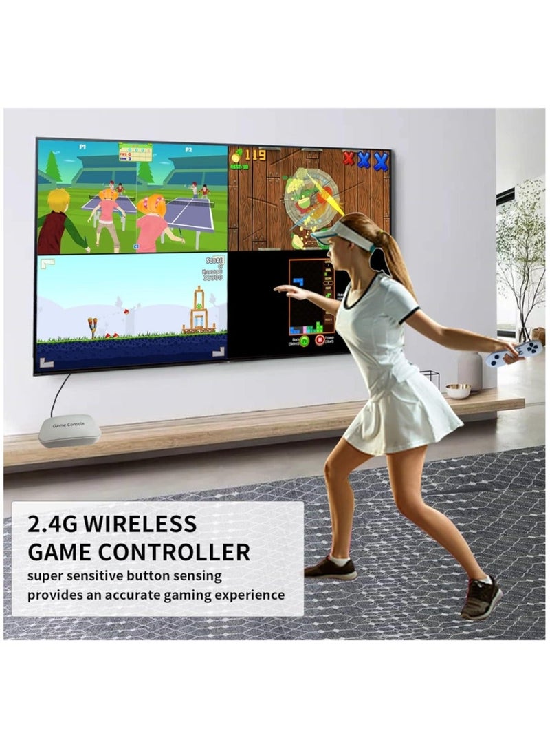 TV Game Console Built In 101 Games, Handheld Retro Video Game Machine With 2.4G Wireless Gamepad Somatosensory Control, HDMI USB Plug And Play, Home Interactive Puzzle Games, Red - Image 5