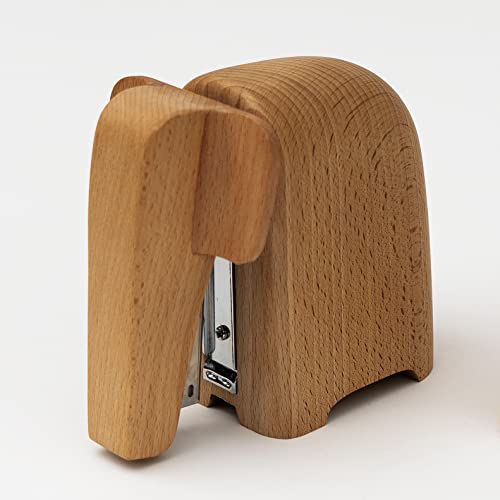 Suck UK - Elephant Stapler Elephant Gifts & Desk Accessories for Animal Lovers Unforgettable Office Desk Stationery Wooden Ornament Practical & Decorative Home Accessories Large Deco Decoration - Image 2