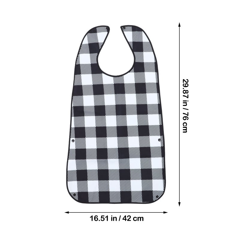 Washable Adult Bib for Eating and Drinking, Reusable Meal Protector with Buckle Design - Image 2