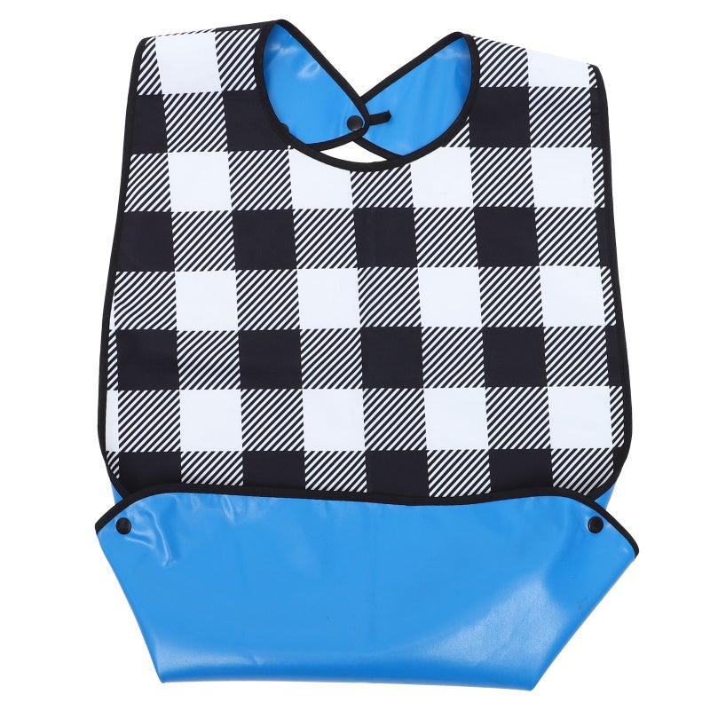 Washable Adult Bib for Eating and Drinking, Reusable Meal Protector with Buckle Design - Image 1