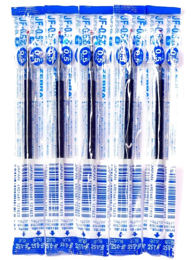 Zebra Technologies Zebra 0.5mm Blue Ink Refill (JF-0.5), for Zebra Sarasa Clip 0.5 Gel Ballpoint Pen(JJ15-BL), × 5 Pack/total 5 pcs (Japan Import) [Komainu-Dou Original Package] - Image 1
